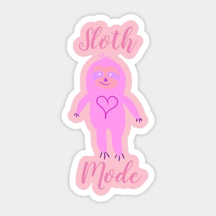 Pink Sloth Mode Sticker